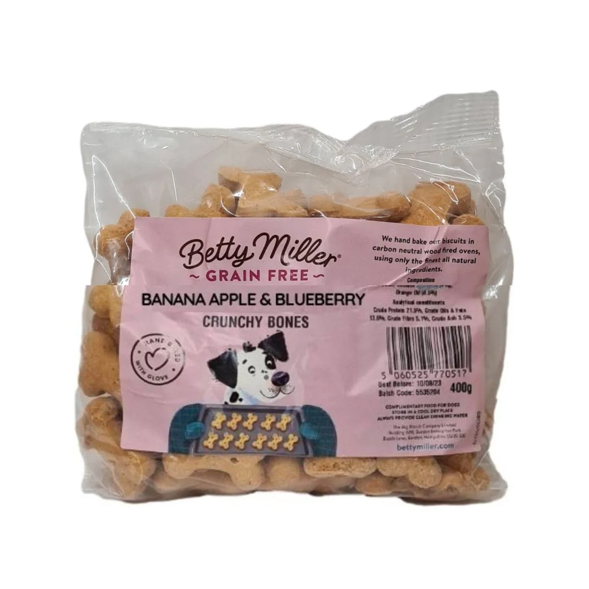 Betty Miller Banana Apple & Blueberry Bones, 400g