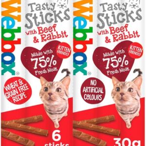 Webbox Cat Tasty Sticks with Beef & Rabbit, 6 sticks