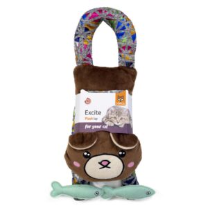 Fofos Plush Bear & Fish Cat Toy